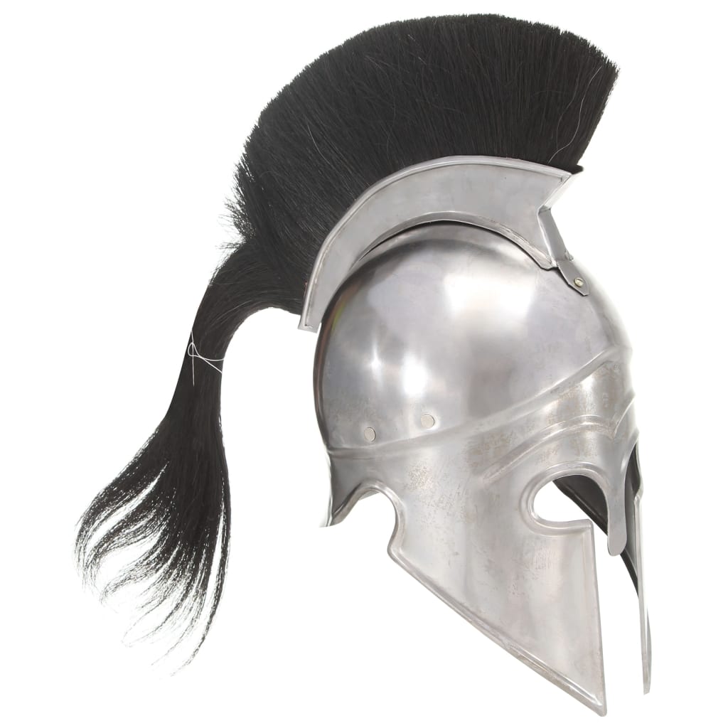 Soldatenhelm Grieks replica LARP staal zilverkleurig