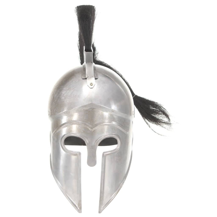 Soldatenhelm Grieks replica LARP staal zilverkleurig