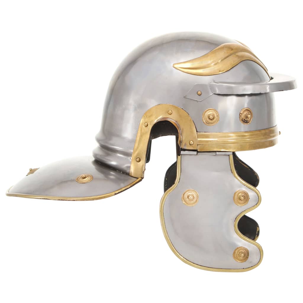 Soldatenhelm Romeins replica staal zilverkleurig