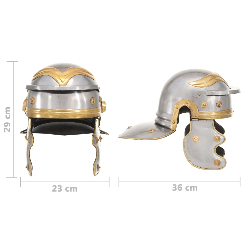 Soldatenhelm Romeins replica staal zilverkleurig