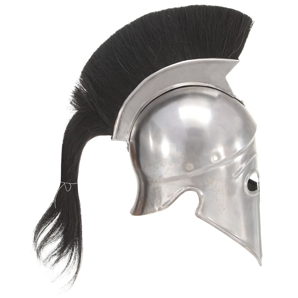 Soldatenhelm Grieks replica LARP staal zilverkleurig