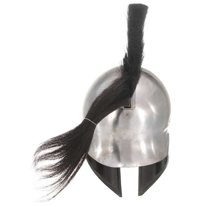 Soldatenhelm Grieks replica LARP staal zilverkleurig