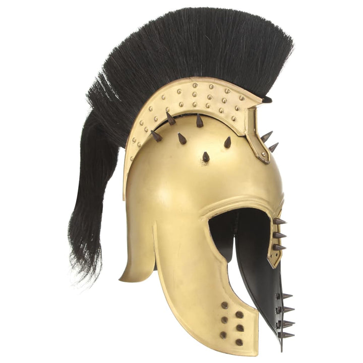 Soldatenhelm Grieks replica LARP staal messingkleurig