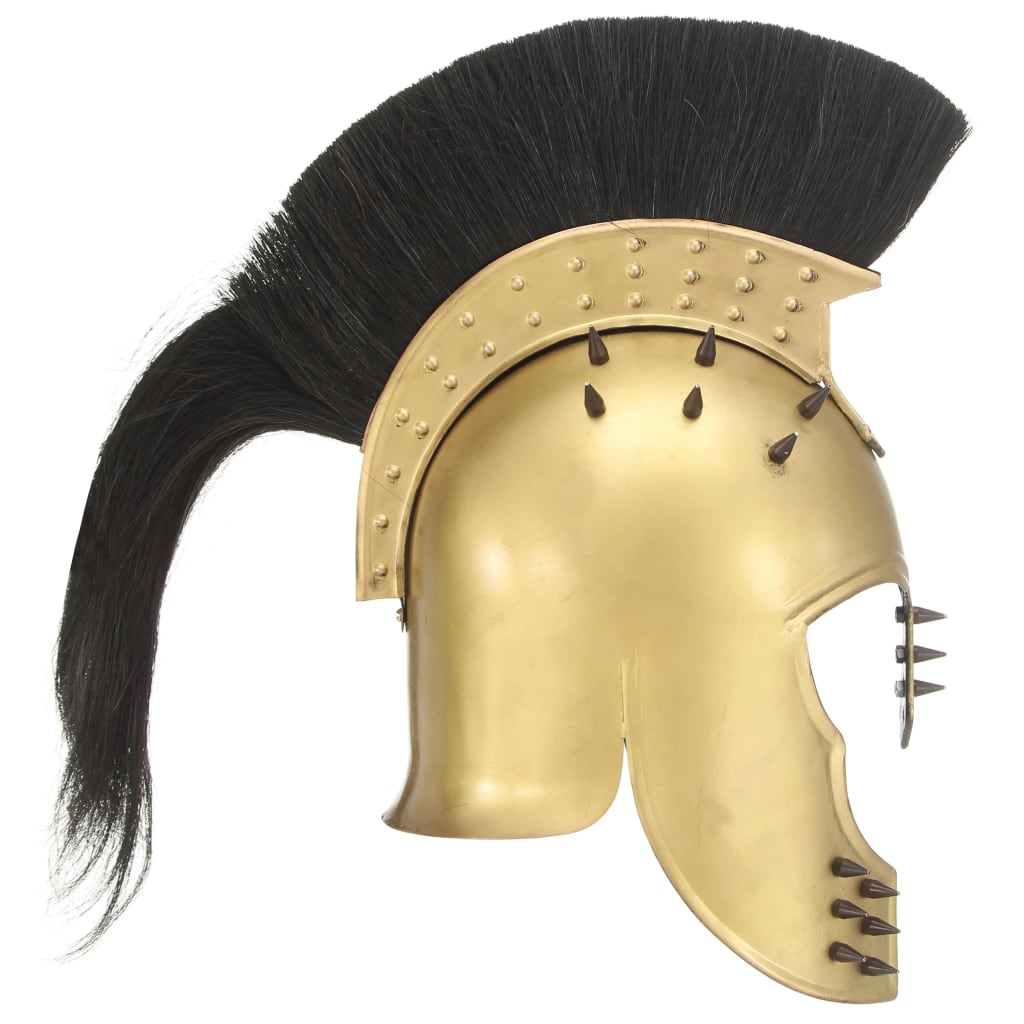 Soldatenhelm Grieks replica LARP staal messingkleurig