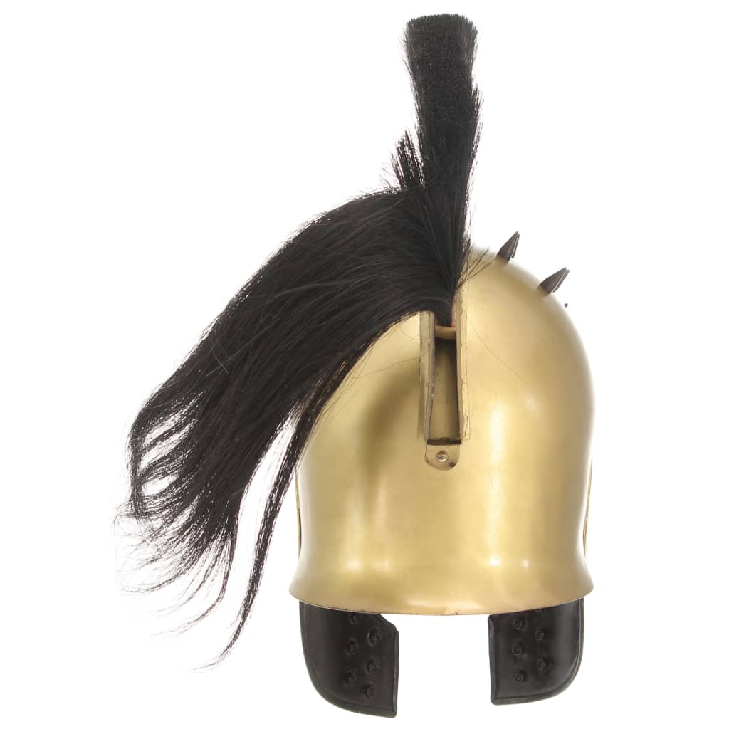 Soldatenhelm Grieks replica LARP staal messingkleurig