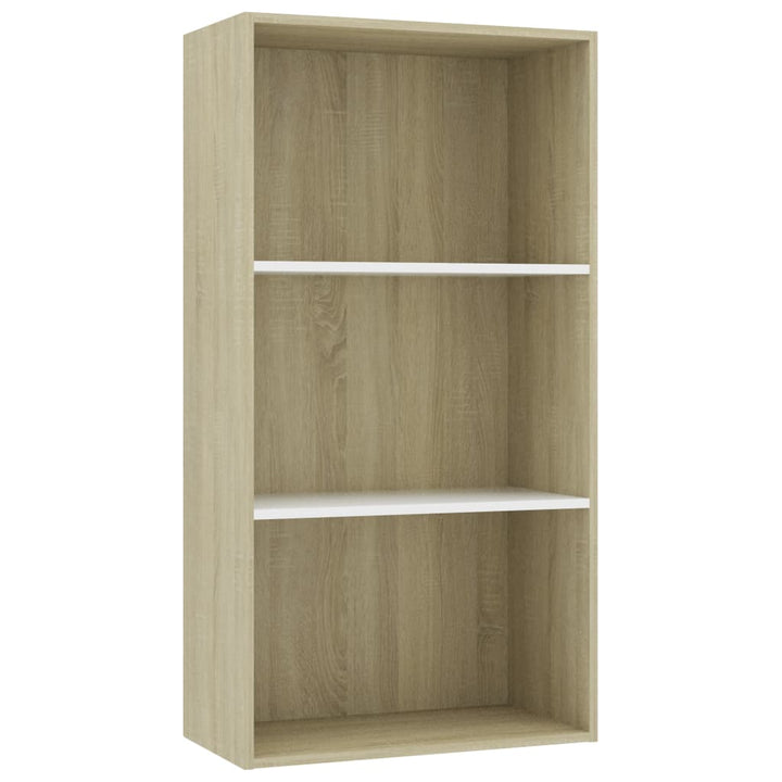 Boekenkast 3 planken 60x30x114 cm hout met sonoma eikenkleur