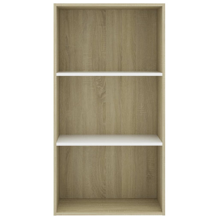 Boekenkast 3 planken 60x30x114 cm hout met sonoma eikenkleur