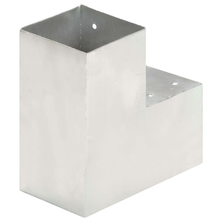 Paalverbindingen 4 st L-vorm 101x101 mm gegalvaniseerd metaal