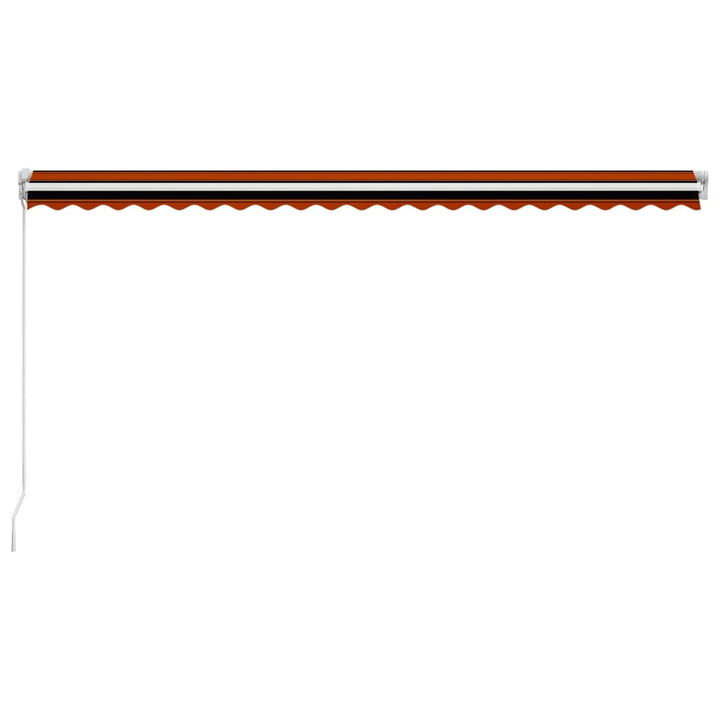Luifel handmatig uittrekbaar 500x300 cm oranje en bruin
