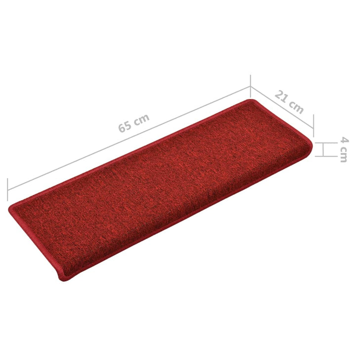 Trapmatten 15 st 65x21x4 cm rood