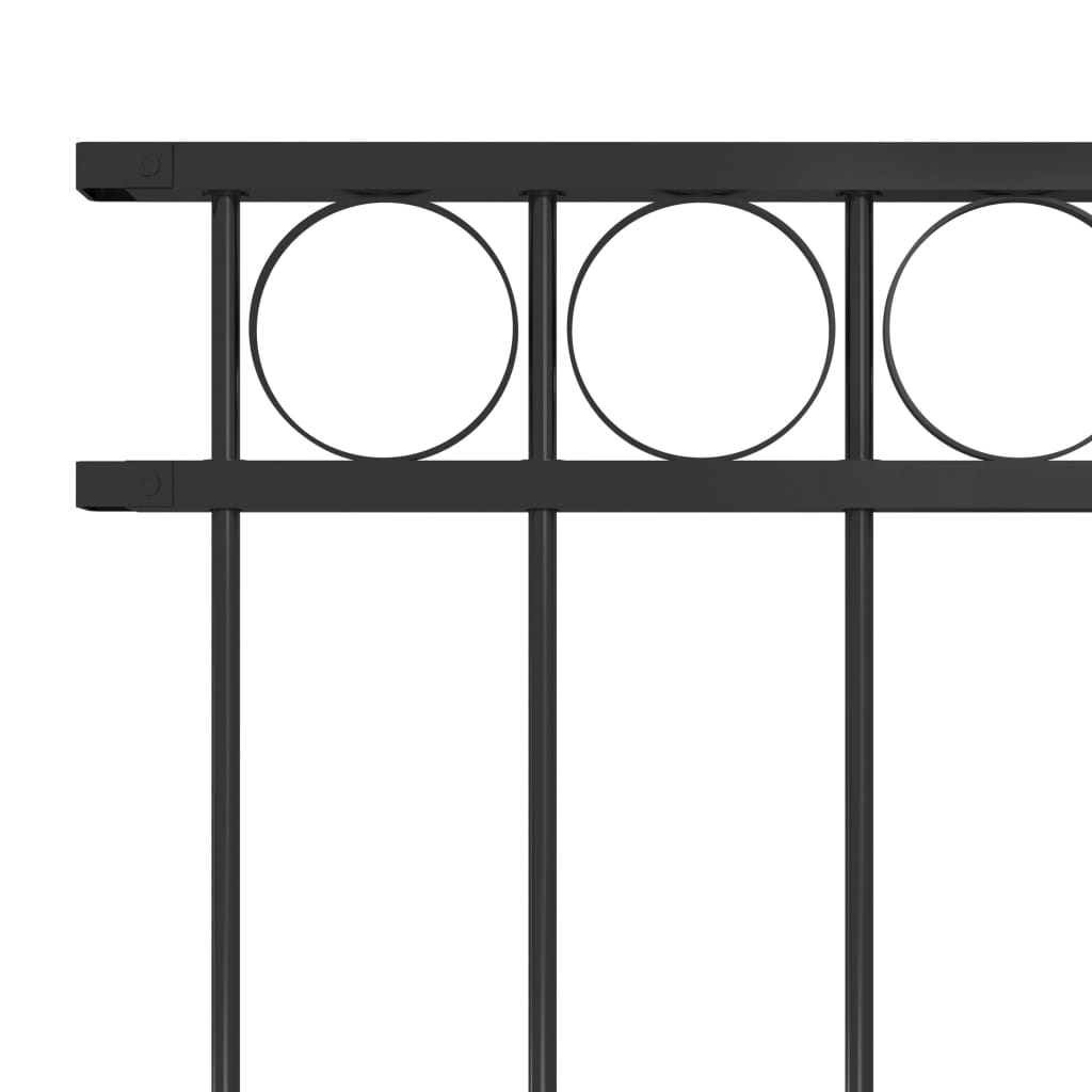 Schuttingpaneel 1,7x0,8 m staal zwart