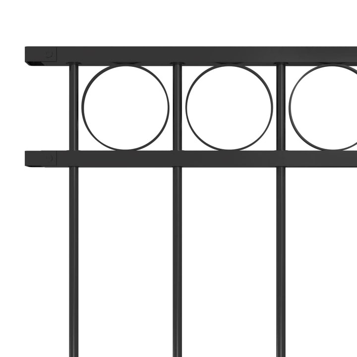 Schuttingpaneel 1,7x1,5 m staal zwart