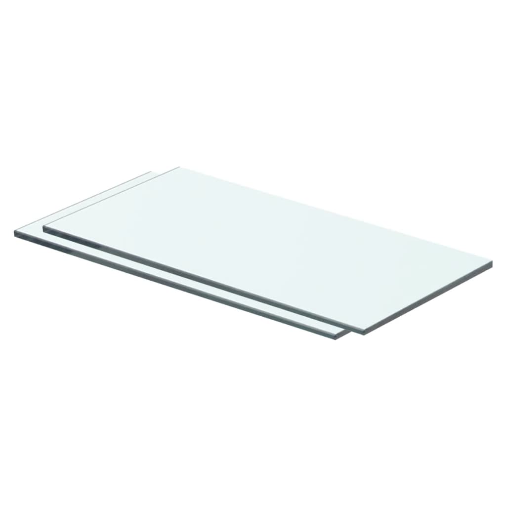 Schappen 2 st 40x15 cm glas transparant