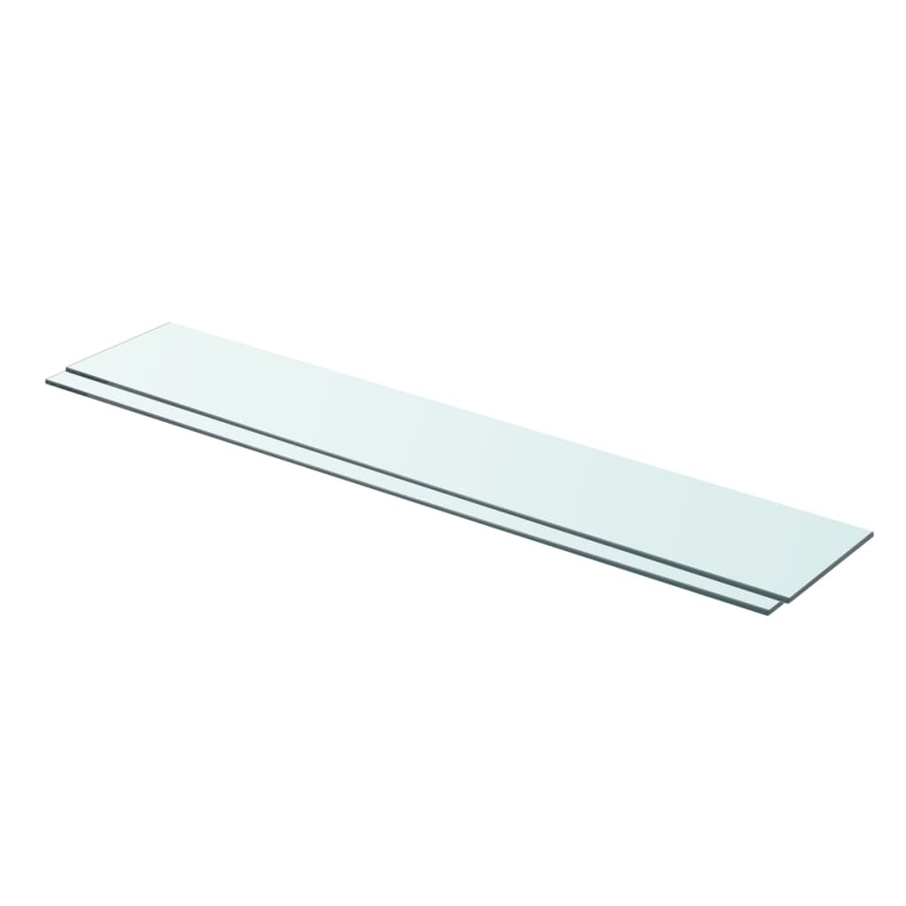 Schappen 2 st 90x15 cm glas transparant