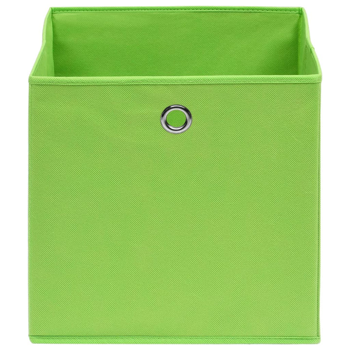 Opbergboxen 10 st 32x32x32 cm stof groen