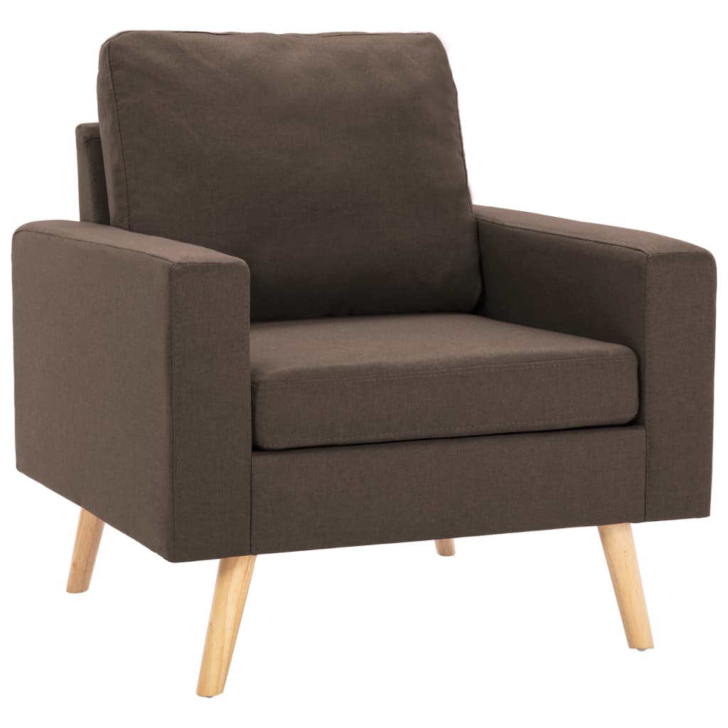 Fauteuil stof bruin