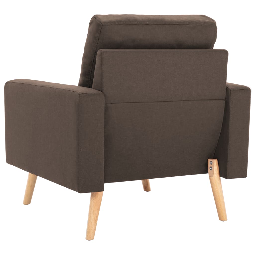 Fauteuil stof bruin