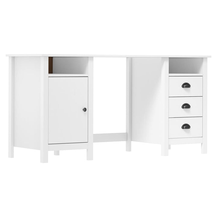 Bureau Hill 150x50x74 cm massief grenenhout wit