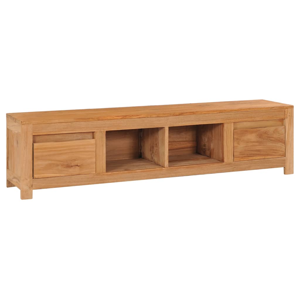 Tv-meubel 135x30x35 cm massief teakhout