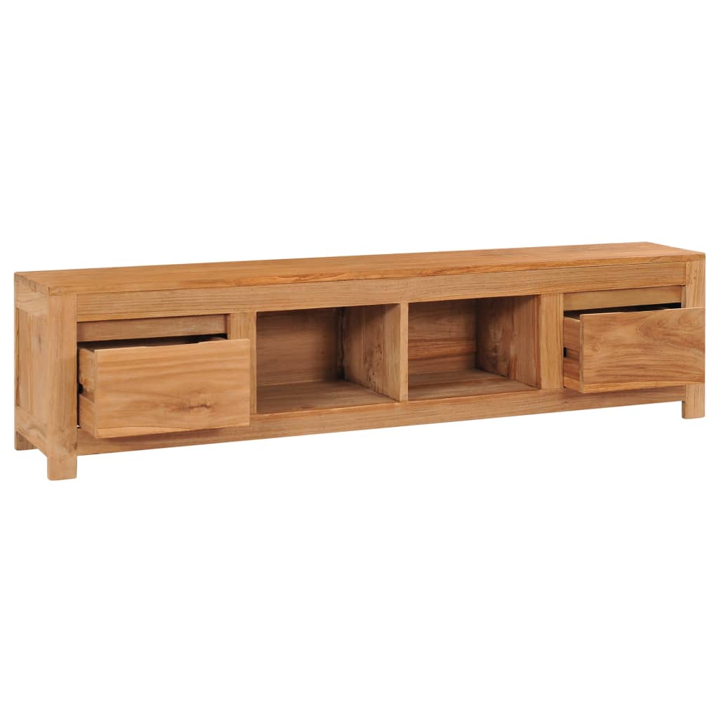 Tv-meubel 135x30x35 cm massief teakhout