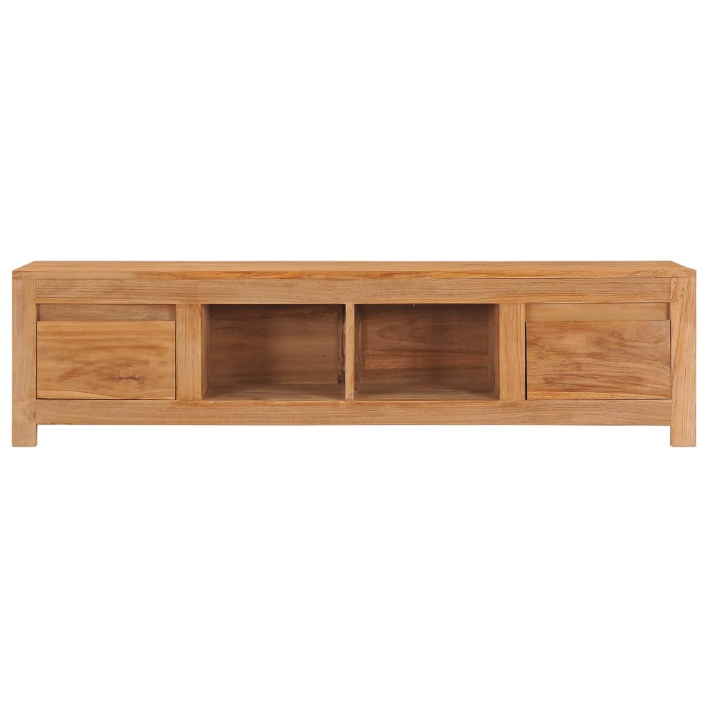 Tv-meubel 135x30x35 cm massief teakhout