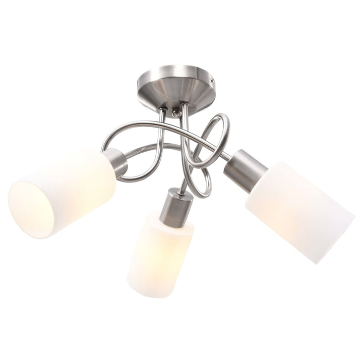 Plafondlamp met keramische cilindervormige kappen 3xE14 wit