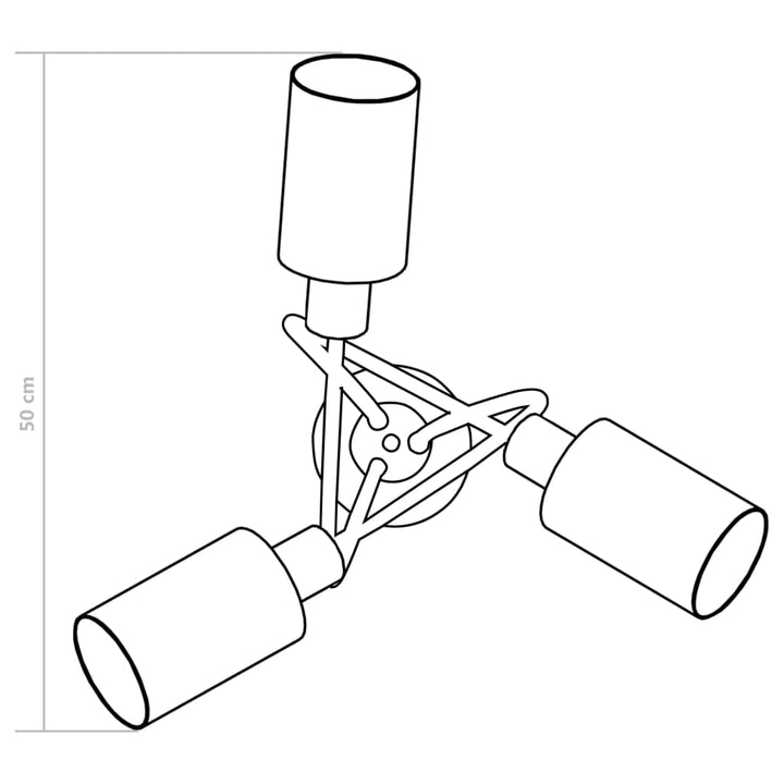 Plafondlamp met keramische cilindervormige kappen 3xE14 wit