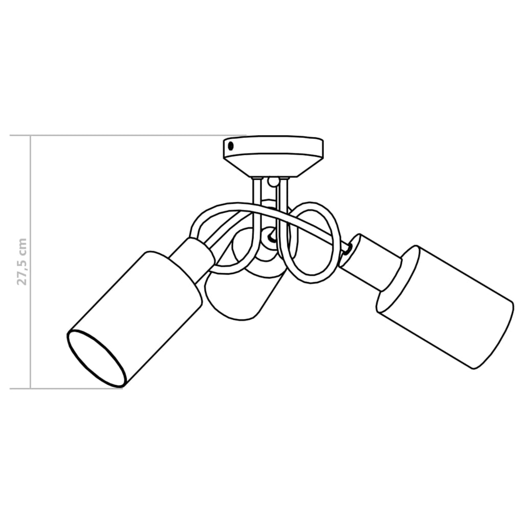 Plafondlamp met keramische cilindervormige kappen 3xE14 wit