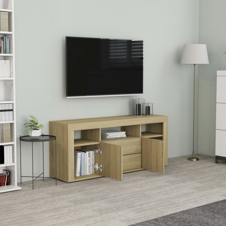 Tv-meubel 120x30x50 cm bewerkt hout sonoma eikenkleurig