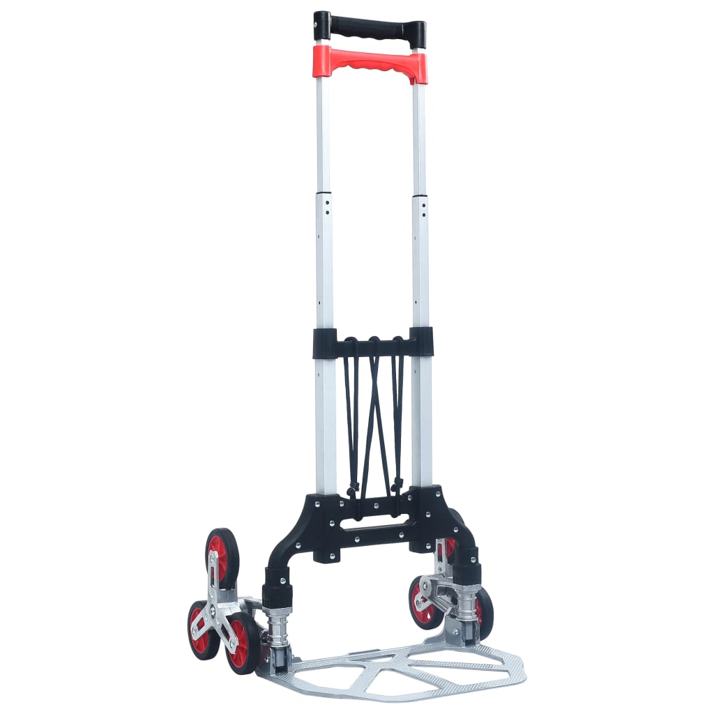 Traptrolley inklapbaar 70 kg aluminium zilverkleurig