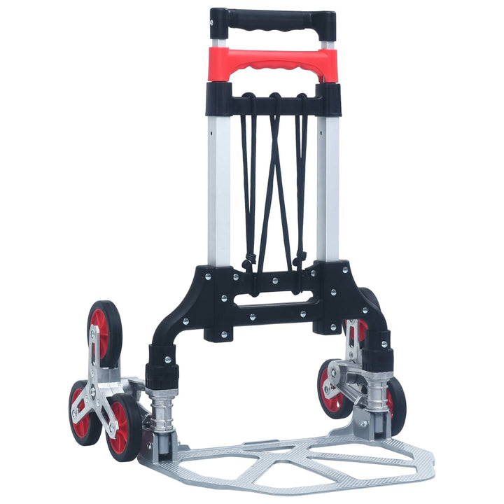 Traptrolley inklapbaar 70 kg aluminium zilverkleurig