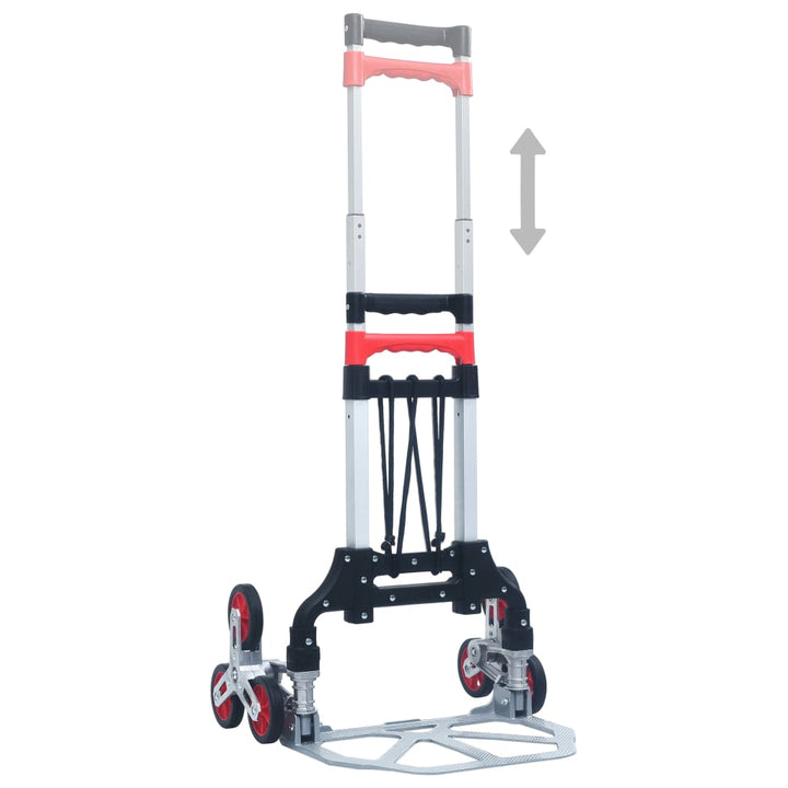 Traptrolley inklapbaar 70 kg aluminium zilverkleurig