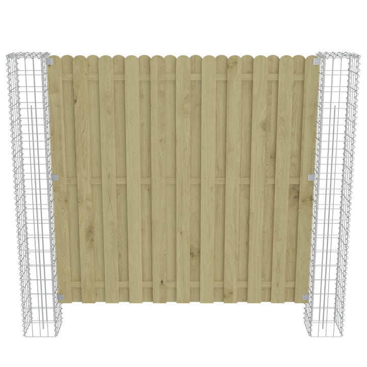 Schanskorfpalen 2 st 20x20x190 cm gegalvaniseerd staal