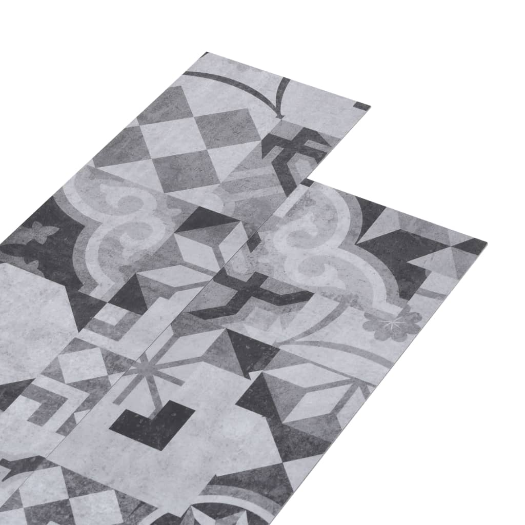 Vloerplanken zelfklevend 4,46 m² 3 mm PVC grijs patroon