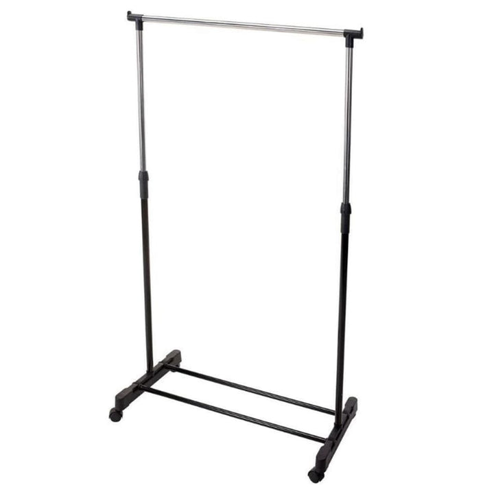 Storage solutions Kledingrek met wielen enkele stang 80x42x(90-165) cm