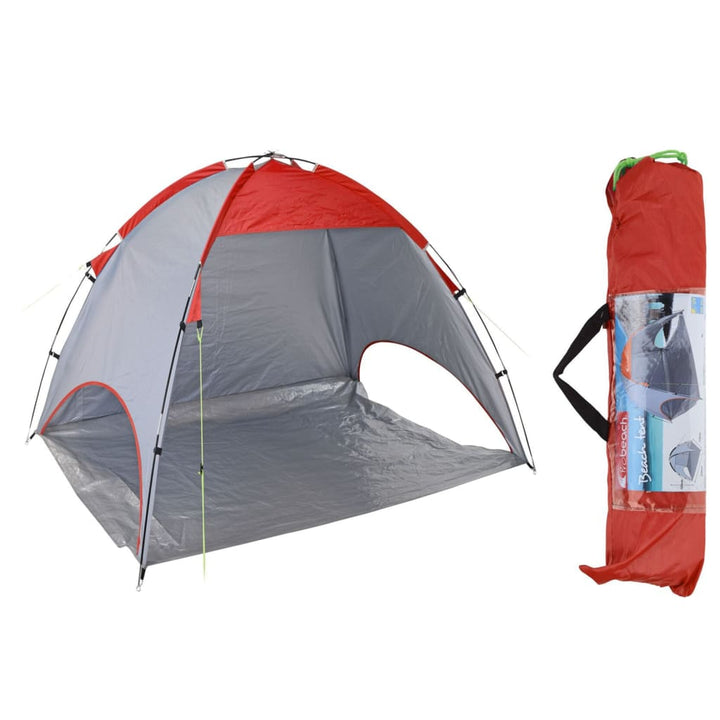 Probeach Strandtent 220x120x115 cm rood en grijs