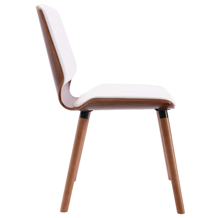 Eetkamerstoelen 6 st kunstleer wit