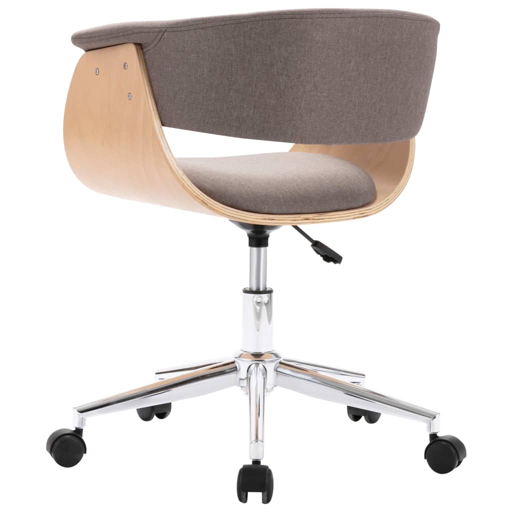 Eetkamerstoelen 4 st draaibaar stof taupe