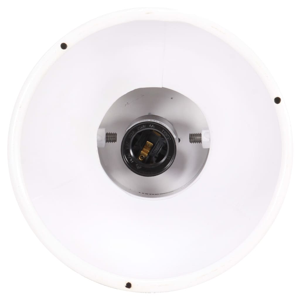 Plafondlamp industrieel E27 mangohout wit