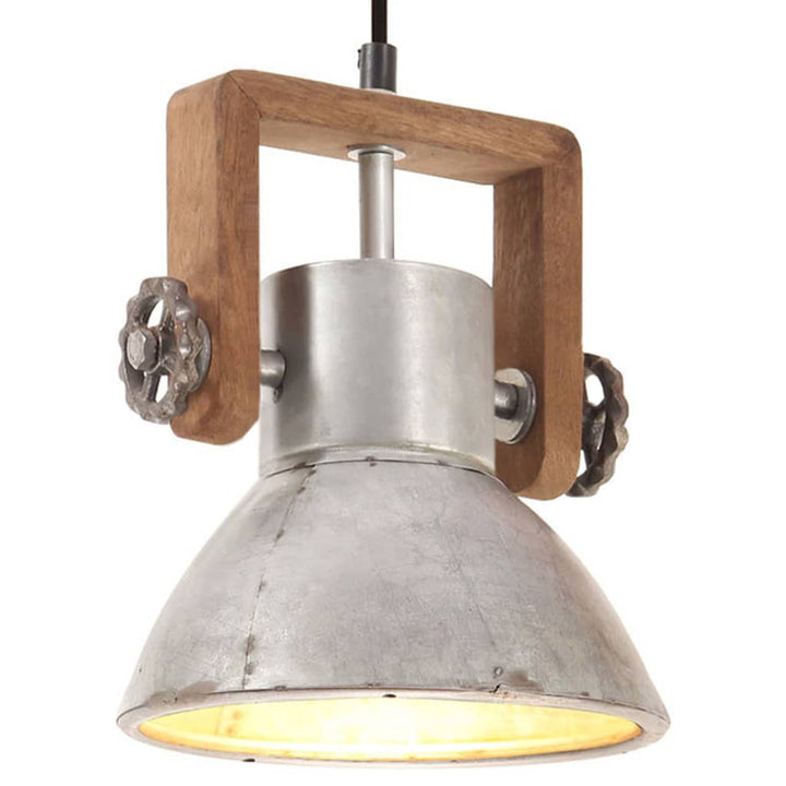 Hanglamp industrieel rond 25 W E27 19 cm zilverkleurig