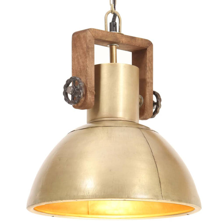 Hanglamp industrieel rond 25 W E27 30 cm messingkleurig