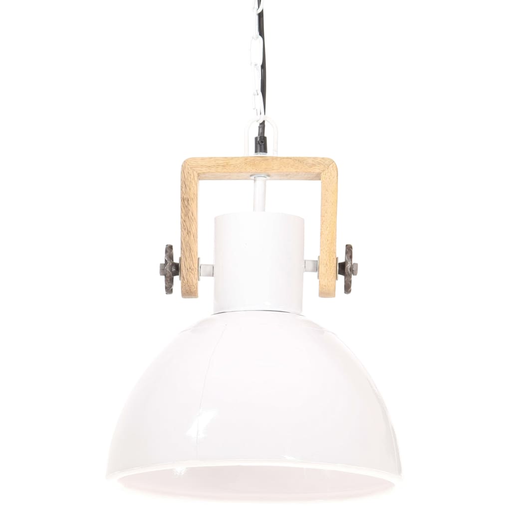 Hanglamp industrieel rond 25 W E27 30 cm wit