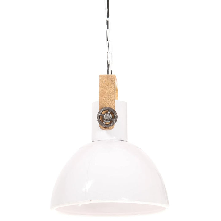 Hanglamp industrieel rond 25 W E27 30 cm wit