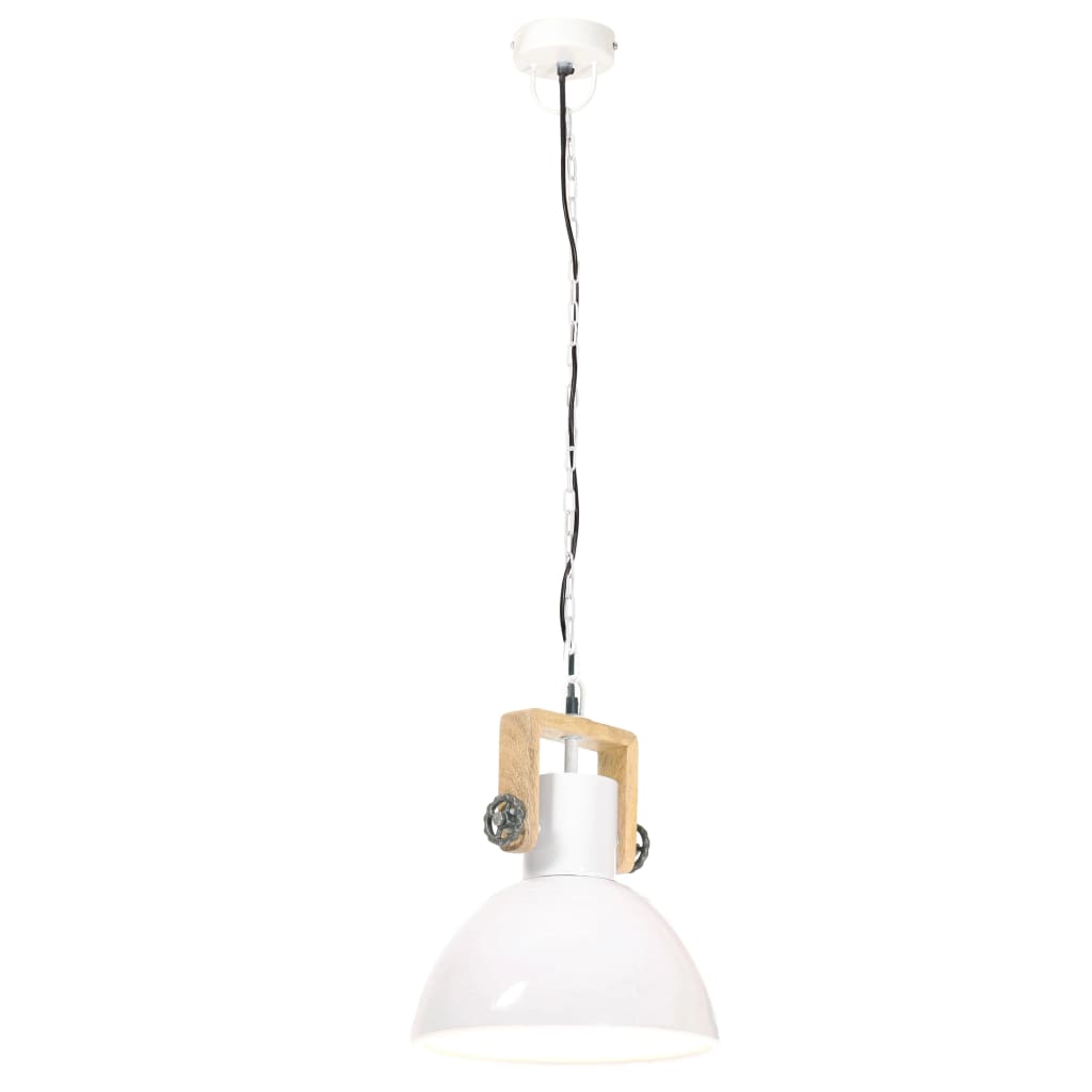 Hanglamp industrieel rond 25 W E27 30 cm wit