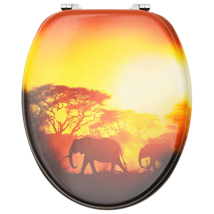 Toiletbril met deksel savanne MDF