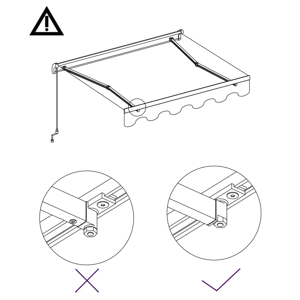 Luifel handmatig uittrekbaar 600x300 cm crème