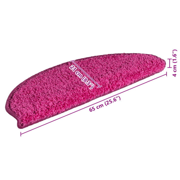 Trapmatten 15 st 65x21x4 cm roze