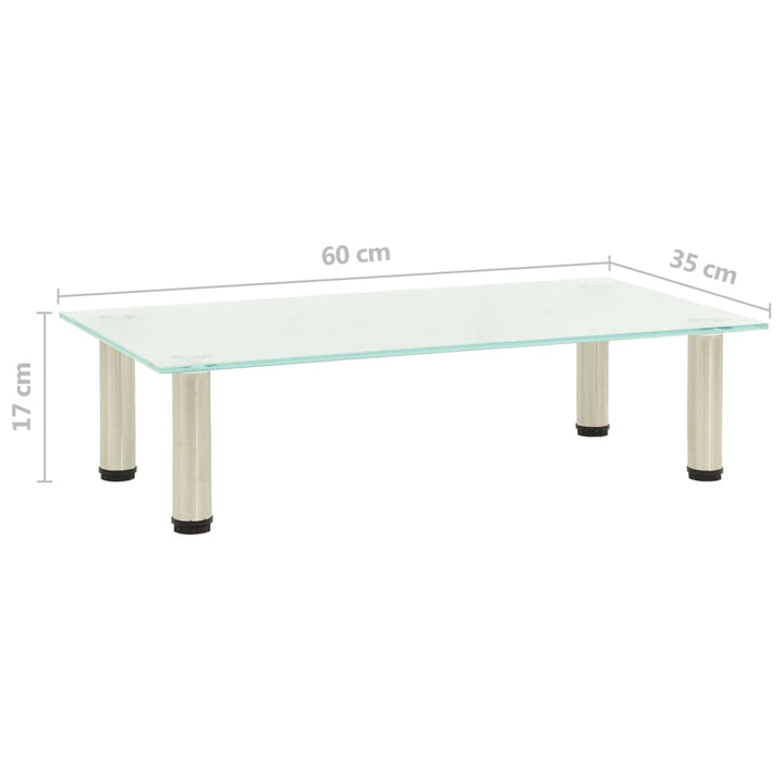 Tv-meubel 60x35x17 cm gehard glas mat