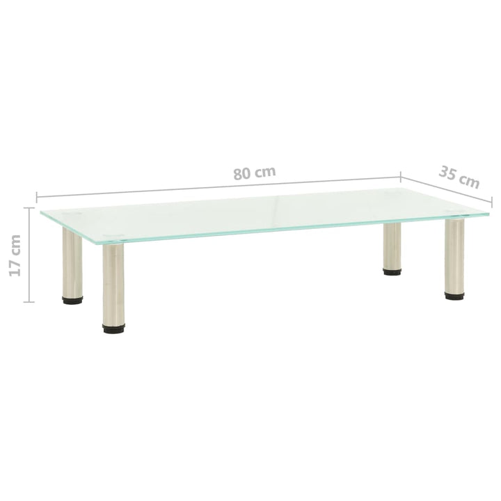 Tv-meubel 80x35x17 cm gehard glas mat