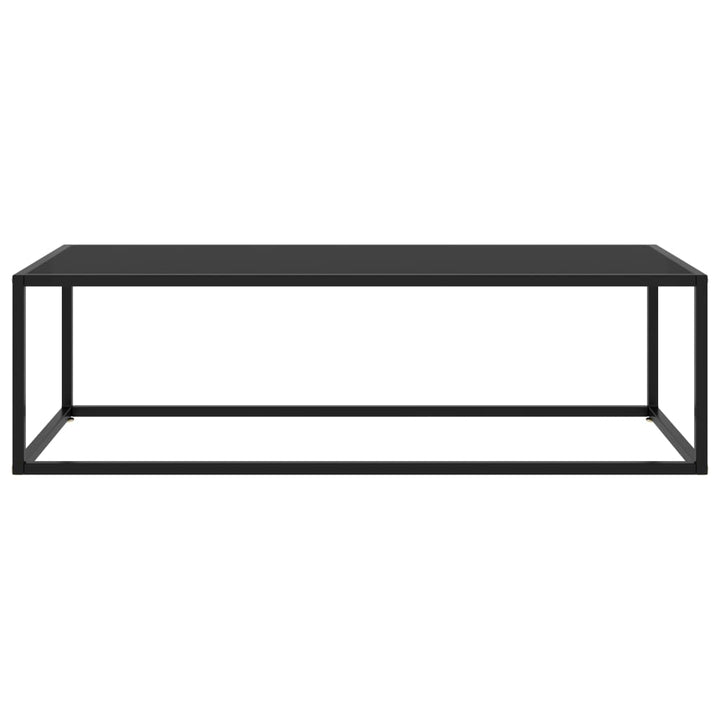 Salontafel met zwart glas 120x50x35 cm zwart